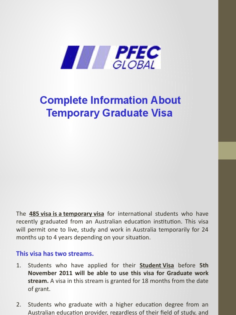 Complete Information About Temporary Graduate Visa | PDF | Travel Visa ...