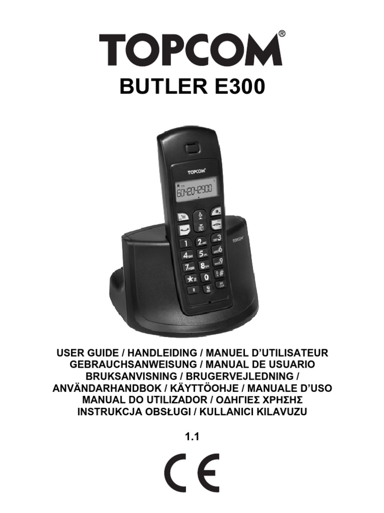 Telefon - Topcom Butler E300 PDF | PDF