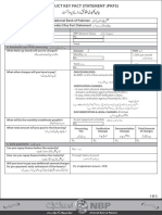 National Bank of Pakistan Product Key Fact Statement: 2% of Adjustment Amount + FED