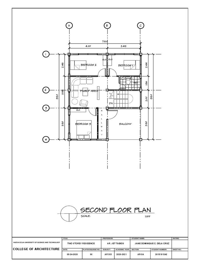 Two Storey Residence Floor Plan | PDF
