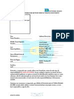 Application Form Motor Vehicle Travel Document