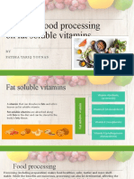 Effect of Food Processing On Fat Soluble Vitamins