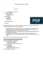 Complications During Labor and Delivery: I. Dysfunctional Labor A. Dystocia