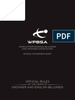 WPBSA Official Rules of The Games of Snooker and Billiards 2020 PDF