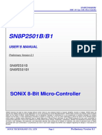 Datasheet SN8P2501B - B1 - Pre - V01 - EN PDF