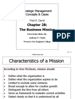 Chapter 2B: The Business Mission: Strategic Management Concepts & Cases