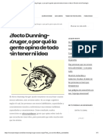 Efecto Dunning-Kruger, o Por Qué La Gente Opina de Todo Sin Tener Ni Idea Rincón de La Psicología