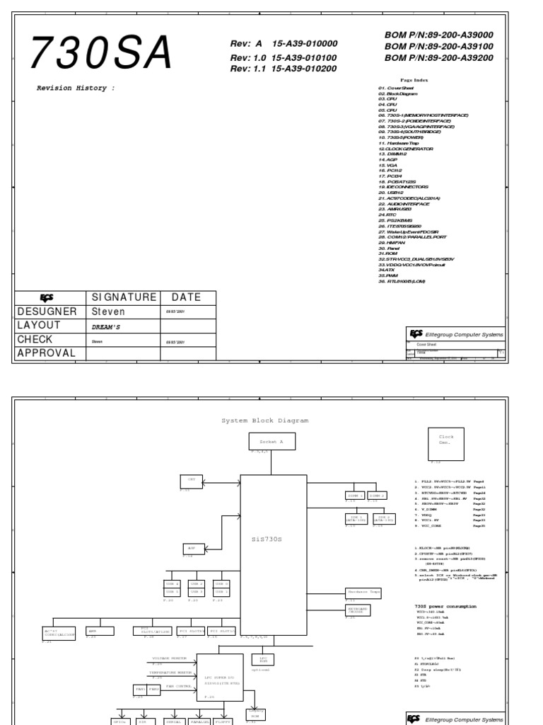 Ecs 730sa Rv 1 1 X86 Architecture Computer Architecture