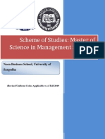 Scheme of Studies: Master of Science in Management Sciences (MSMS)