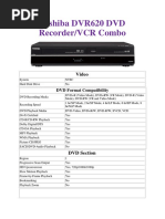 Toshiba DVR620 DVD Recorder/VCR Combo: Video