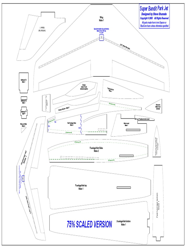 Super Bandit Park Jet Parts Templates Non Tiled 75 PDF