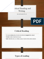 Critical Reading and Writing: by Ade Persada, S.PD.,GR
