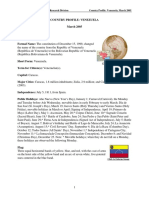 Library of Congress - Federal Research Division Country Profile: Venezuela, March 2005