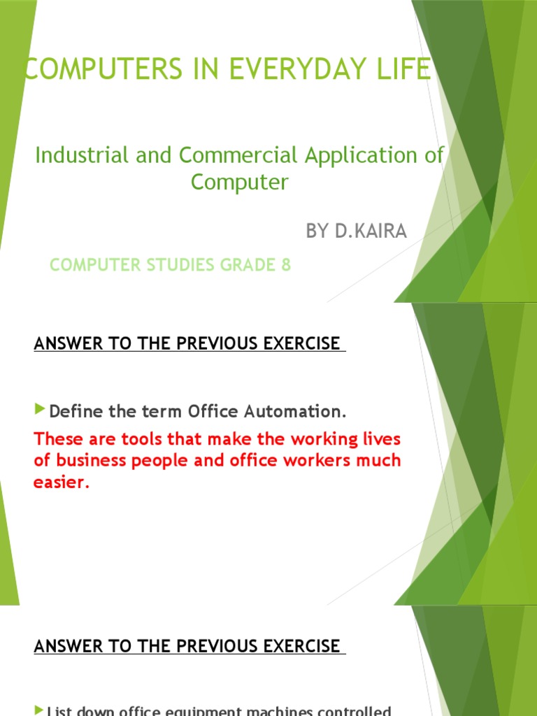 Applications of Computers in Industries | PDF | Automation | Embedded ...