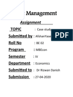 Project Management Assignment