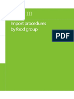 Import Procedures by Food Group