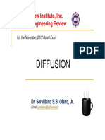 Manila Review Institute Chemical Engineering Diffusion Examples Problems