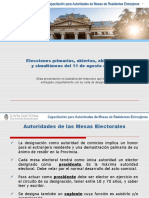 Instrucciones Mesas de Extranjeros Provincia de Buenos Aires PASO 2019