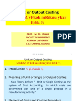Unit or Output Costing: BDKBZ Vfkok Mriknu Ykxr Fof/K