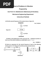 Sheet of Problems in Vibration Prepared by