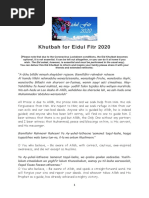 Khutbah For Eidul Fitr 2020