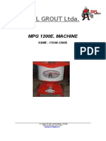 Lechadora Machine MPG 1200E. CATALOGO