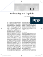 DURANTI, Alessandro. Anthropology and Linguistics (2012)