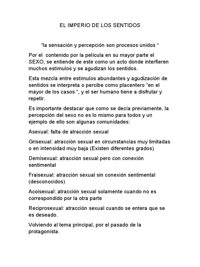 El Imperio de Los Sentidos PDF