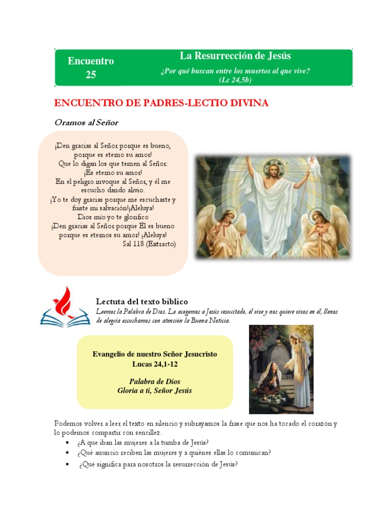 Actividades sobre la Resurrección de Jesús | PDF | La resurrección de ...