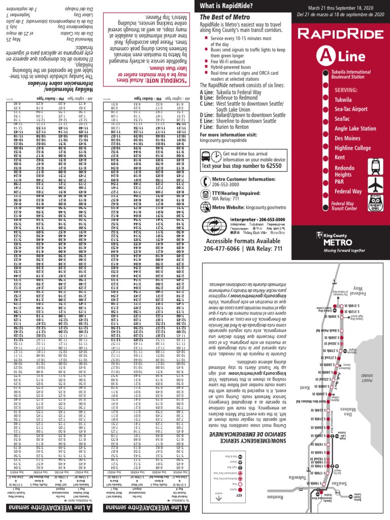 RapidRide A Line Transit Overview | PDF | Seattle | Services (Economics)