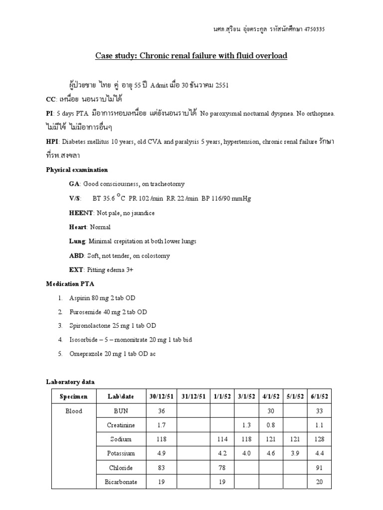 Case study of chronic kidney disease picture