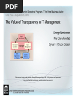 The Value of Transparency in IT Management