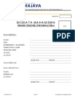 Form Biodata MHS - Ti PDF