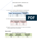 TALLER #3 Análisis de Cloruros