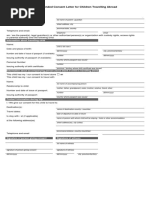 Travel Consent Form For Children