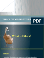 Ethics in Entrepreneurship