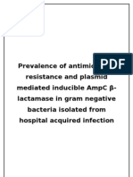 Prevalence Of Antimicrobial Resistance And Plasmid Mediated Inducible Ampc Β-Lactamase In Gram Negative Bacteria Isolated From Hospital Acquired Infection