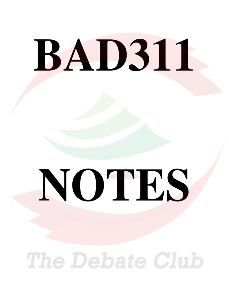 Bad311 Notes Official | PDF | Partnership | Cheque