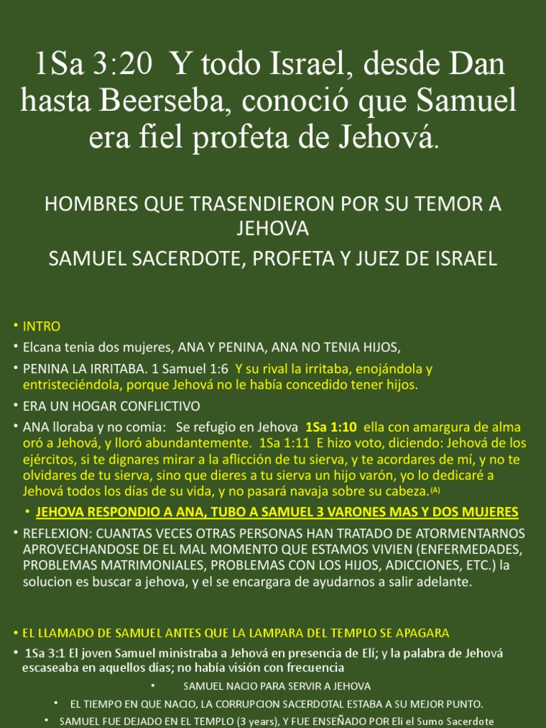 Samuel: Último Juez y Profeta de Israel | PDF | Samuel | Sacerdote