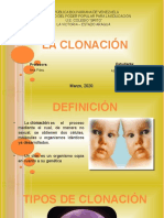 Tipos de clonación: partición, paraclonación, verdadera, humana y reproductiva