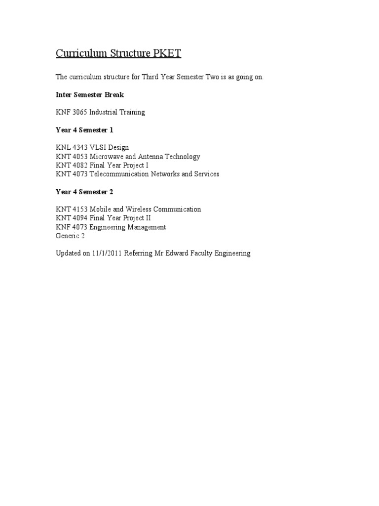Third Year Engineering Curriculum Overview | PDF | Science & Mathematics