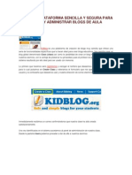 Kidblog Plataforma Sencilla y Segura para Crear y Administrar Blogs de Aula
