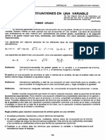 CAPITULO III 3.1 ECUACIONES LINEALES EN UNA VARIABLE