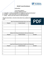 SMART Goals Worksheet: Remember That Financial Goals Should Be