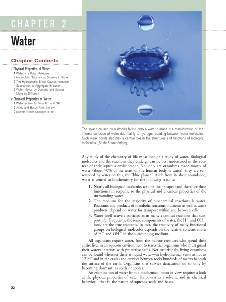 Water: Chapter Contents | PDF | Solvation | Osmosis
