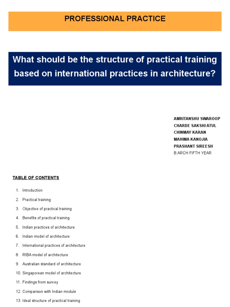Architecture Training Insights | PDF | Architect | Academic Degree