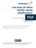 Crear Una Base de Datos MySQL Desde phpMyAdmin