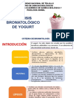 Análisis Bromatológico de Yogurt