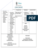 Lean Canvas para propuesta de negocio de productos de aseo