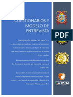 Modelos de cuestionarios y entrevistas para auditoría de minera